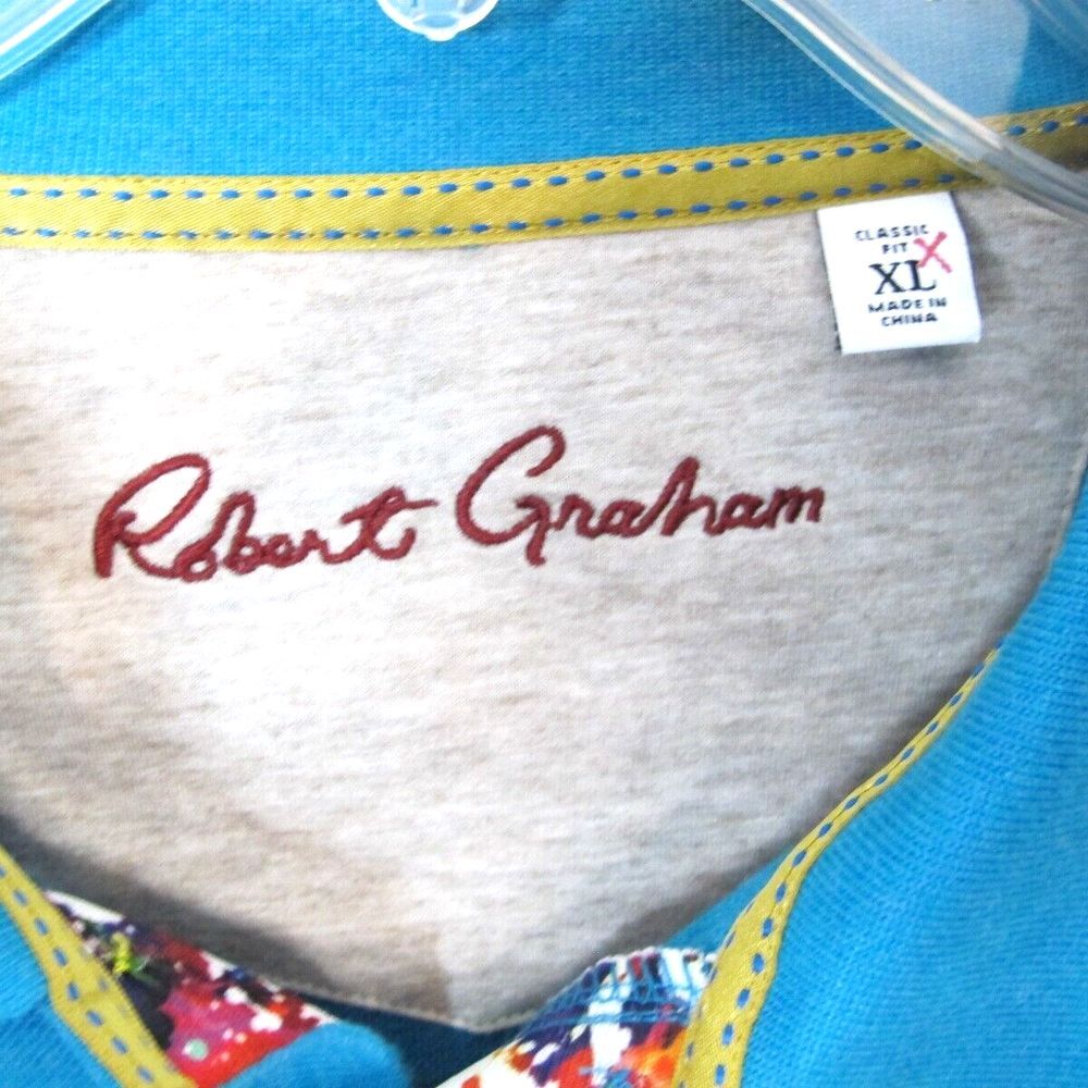 Robert Graham Classic Fit Polo Golf Shirt Short Sleeve Cotton Modal‎ Men's XL - Picture 3 of 8